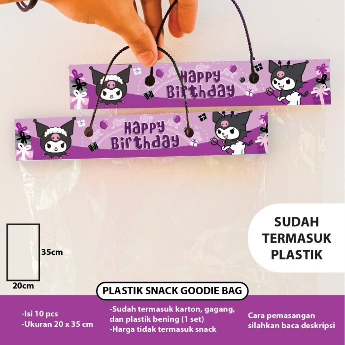 

HOT PROMO PLASTIK SNACK KUROMI UNGU GOODIE BAG ULTAH TAS BINGKISAN ULANG TAHUN