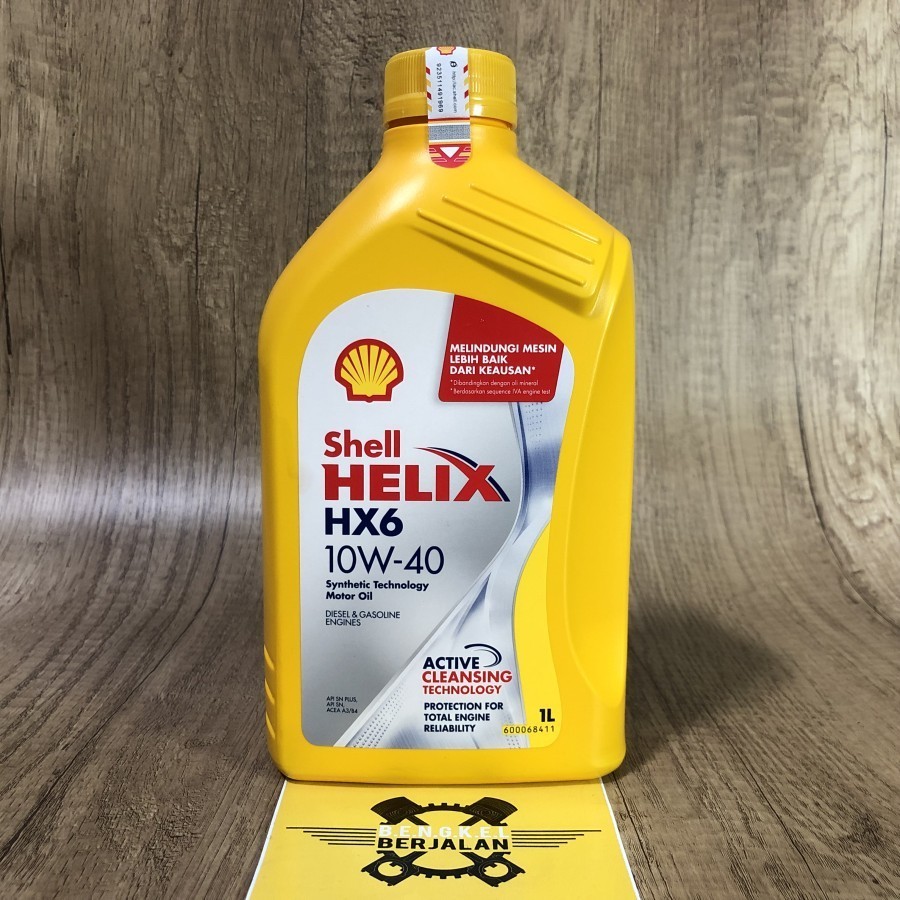 Oli Mesin Shell Helix HX6 10W-40 1 Liter - Oli Mobil Bensin & Diesel