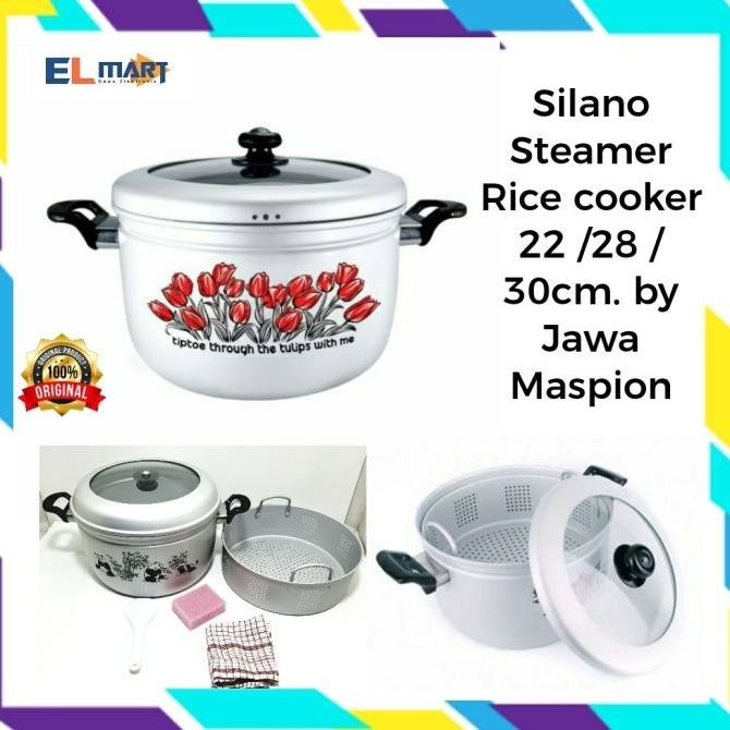 Murah Maspion Panci Kukus Silano Steamer Rice Cooker Serbaguna 22cm 28cm 30cm