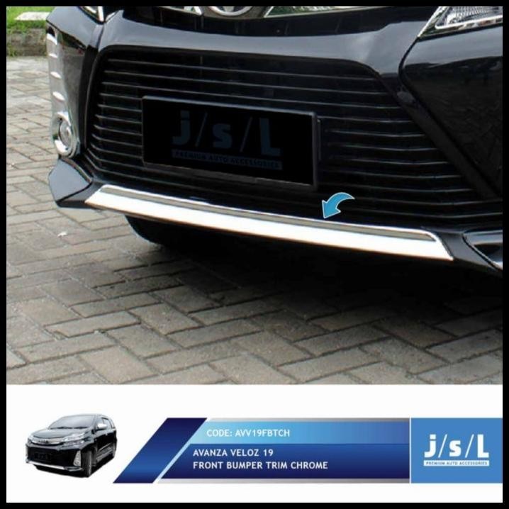 TERMURAH JSL LIST BUMPER DEPAN AVANZA VELOZ 2019 / FRONT BUMPER TRIM CHROME 