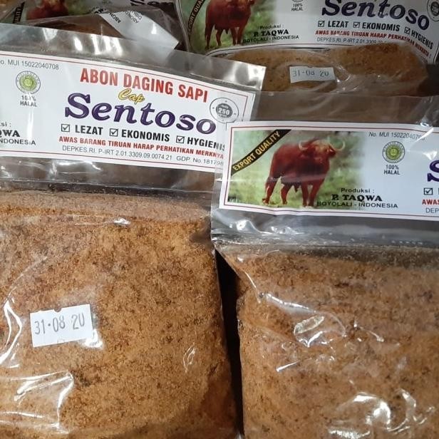 

Abon Sapi Cap Sentosa Boyolali Kemasan 1 Kg.