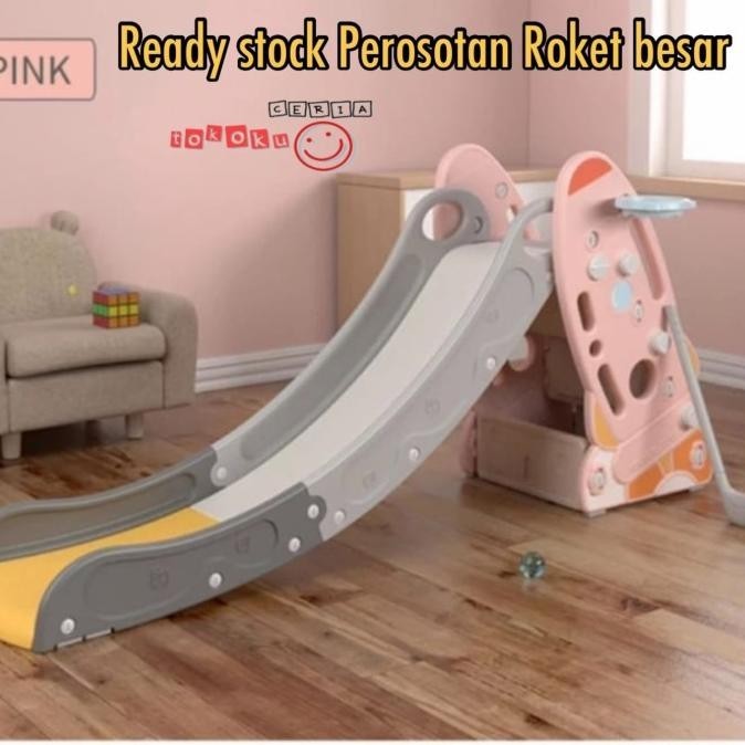 Perosotan Anak/Perosotan Roket Tritu/Perosotan Roket Besar Tinggi 83Cm