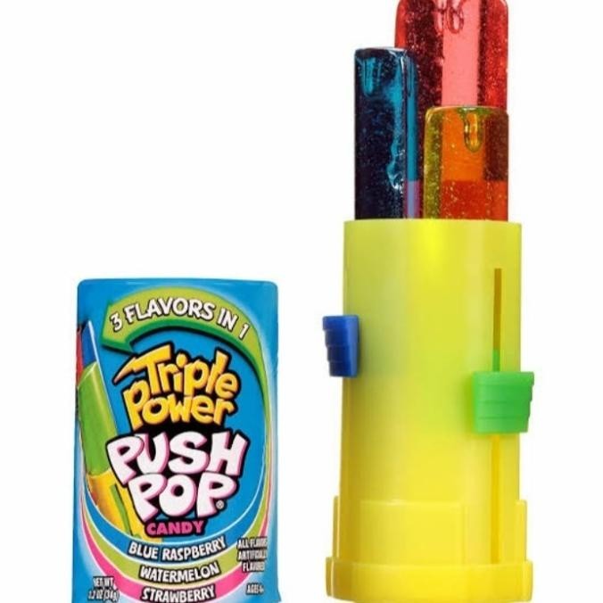 

Sale permen PUSH POP CANDY TRIPLE POWER CANDY 34G /PERMEN LUNAK/PERMEN VIRAL/PERMEN LO/PERMEN