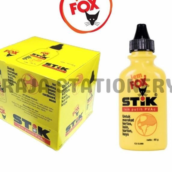 

Lem Fox Sti 60Gr Glue Botol Lem Cair Putih Kayu Pvac Kertas [12Pcs]