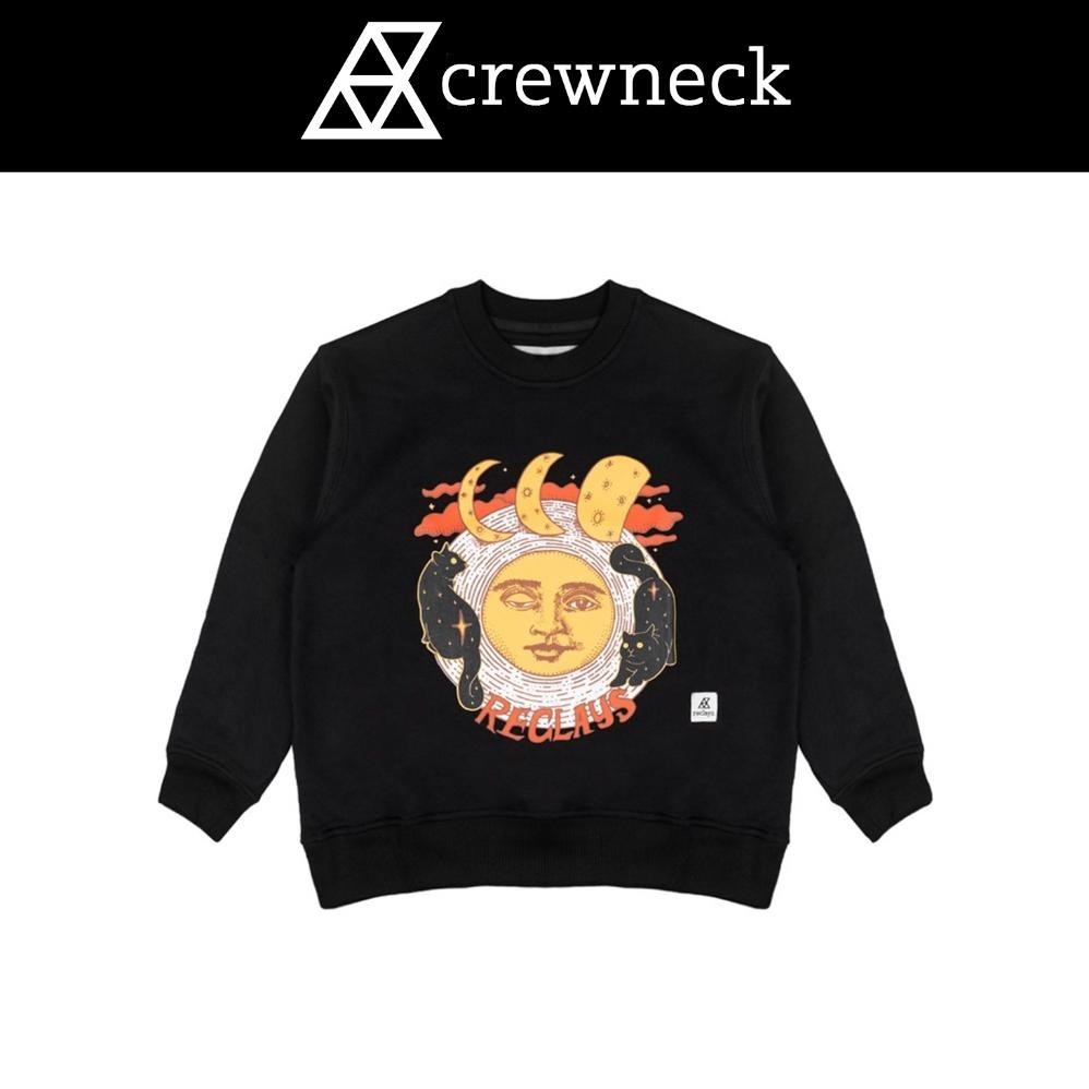 Sweater Kaos Pria Reclays Moonf Black