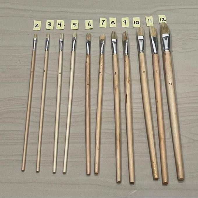 

Kuas lukis gambar foto no10 cat seni paint painting brush harga 12buah TOMS