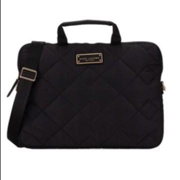 TAS LAPTOP MARC JACOBS MJ QUILTED NYLON LAPTOP BAG BLACK ORIGINAL