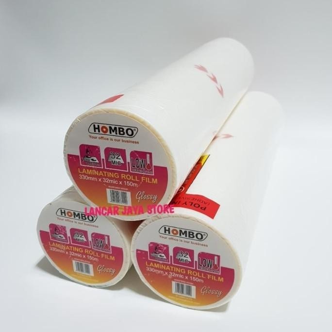 

Plastik Laminating Hombo Roll Glossy 330mm x 32Mic x 150m