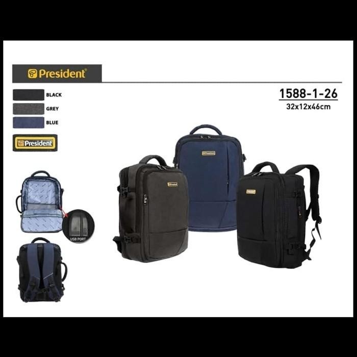 TAS LAPTOP BACKPACK PRESIDENT ARTIKEL 1588-1 DISCOUNT HARGA TERMURAH