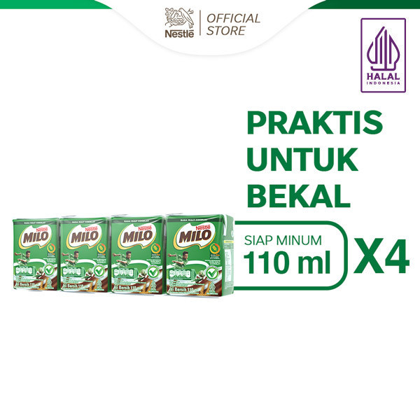 

Milo Activ-Go Minuman Mengandung Susu dan Cokelat UHT 110ml x4