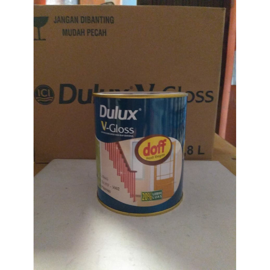 Produk CAT MINYAK DULUX V- GLOSS / CAT MINYAK KAYU dan BESI HITAM / PUTIH DOF