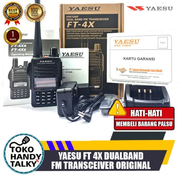 {SyaneShop} YAESU FT 4X DUAL BAND  FT4X FT-4XR HT YAESU DUALBAND ORIGINAL GARANSI Limited