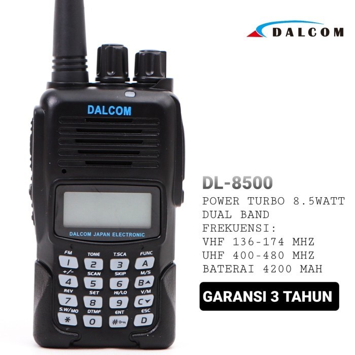 {SyaneShop} HT DALCOM JAPAN DL-8500 DUAL BAND ORI WALKIE TALKIE Berkualitas
