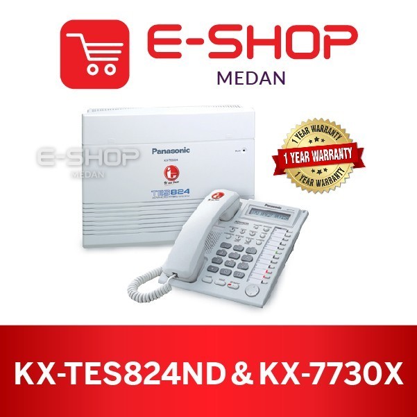 {SyaneShop} Panasonic PABX 3 lines CO 8 Extension PBX Unit KX-TES824  KX-T7730 Berkualitas