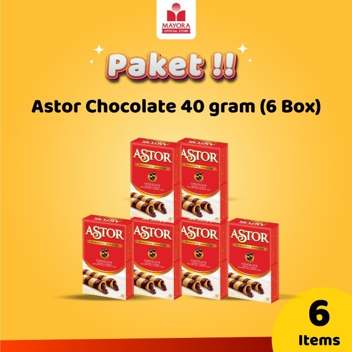 

PRODUK TERBATAS Astor Wafer Chocolate 40 gram (6 Box)
