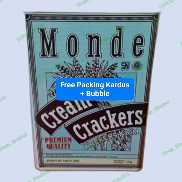 

NEW monde cream crackers kaleng 1200gr