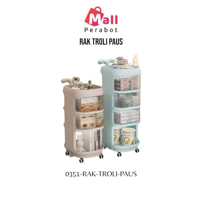 TERLENGKAP Lemari Serbaguna Lipat Baby Stuff Rak Troli PAUS Susun Ruang Tamu Roda