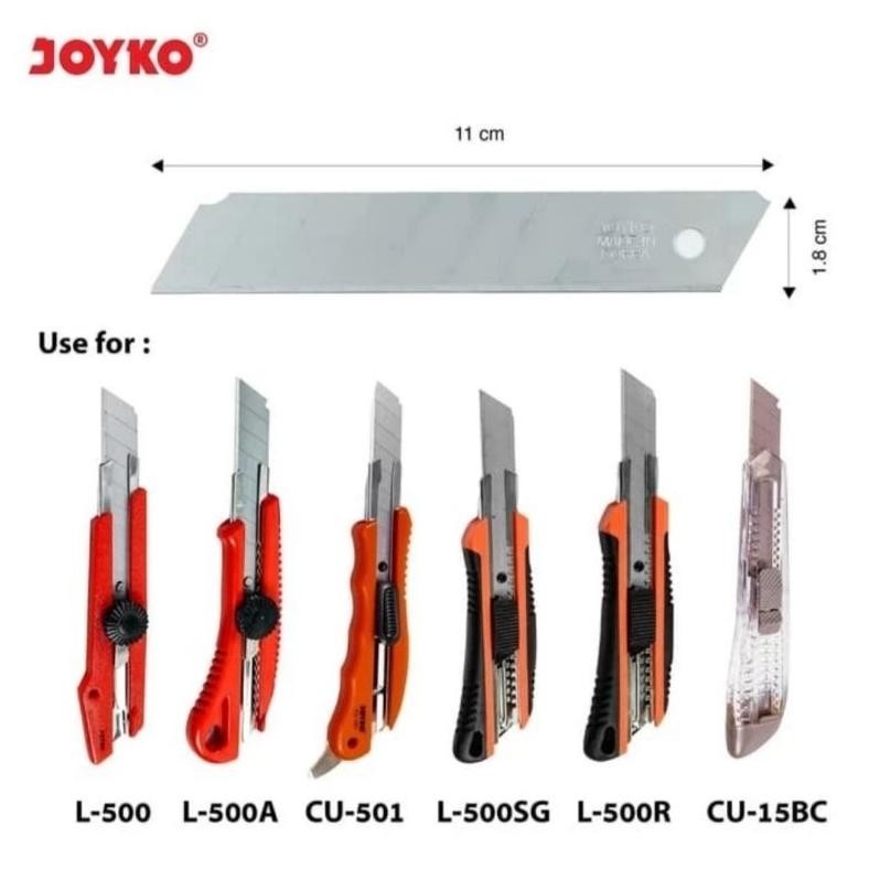 

Sd-5 ( 12 Tube ) L 150 Cutter Blade Refill Isi Pisau Pemotong Joyko L-150 (1 Tube Isi 5 Pcs) Original