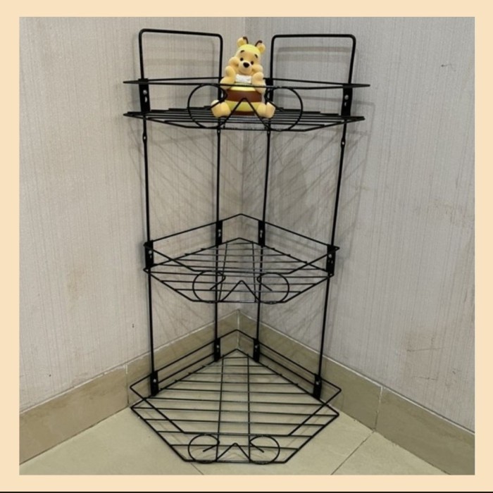 TERBAIK Rak sudut ruang tamu 3 susun / Rak murah Serbaguna model terbaru