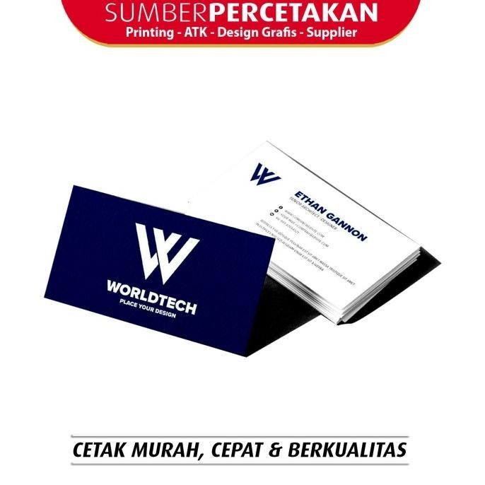 

Kartu Nama Bahan ART CARTON - Laminating Dove & Spot UV