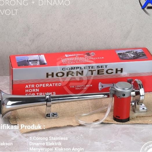 Klakson Angin Mobil Truk Bus 1 Corong Dinamo Elektrik 12 Volt