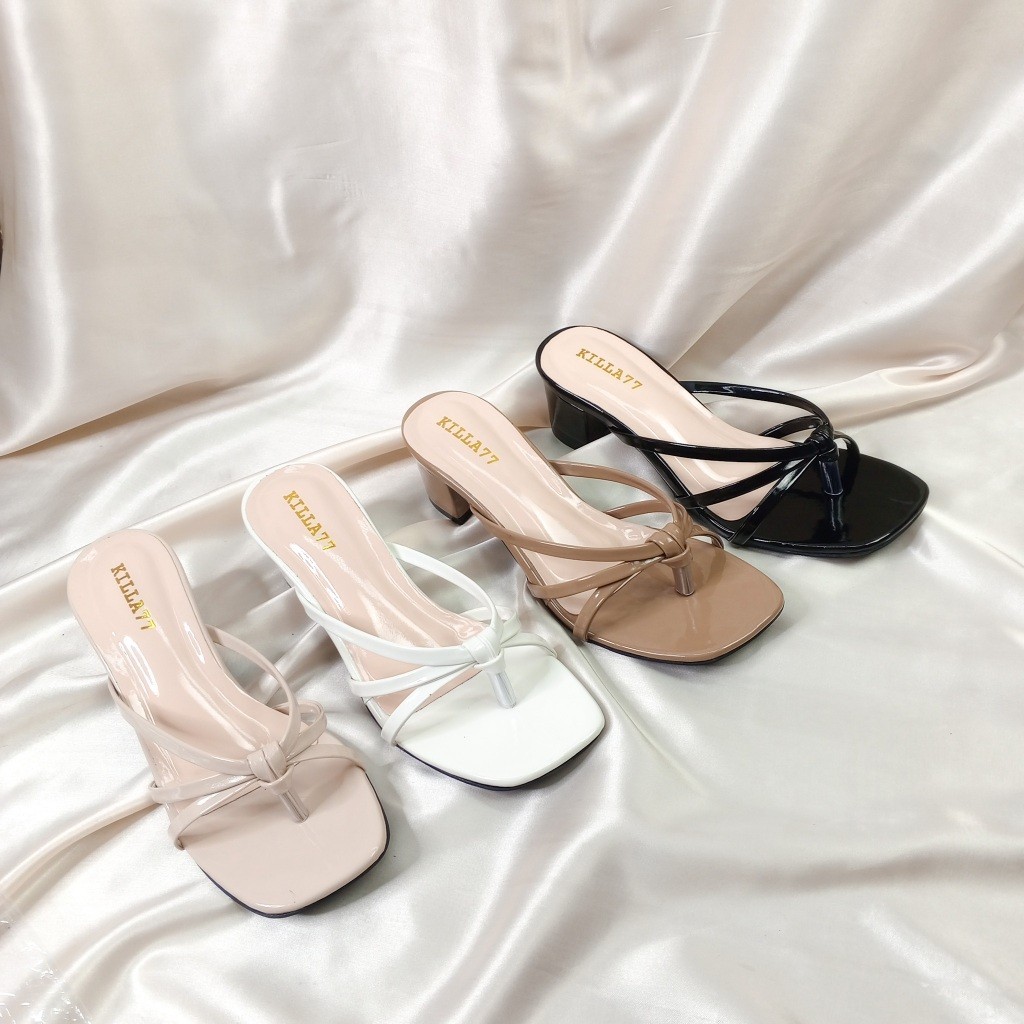 Flatshoes Kantor Formal // SANDAL HAK TAHU WANITA 3 CM DAN 5 CM TERBARU MOTIF KEKINIAN /SANDAL HAK