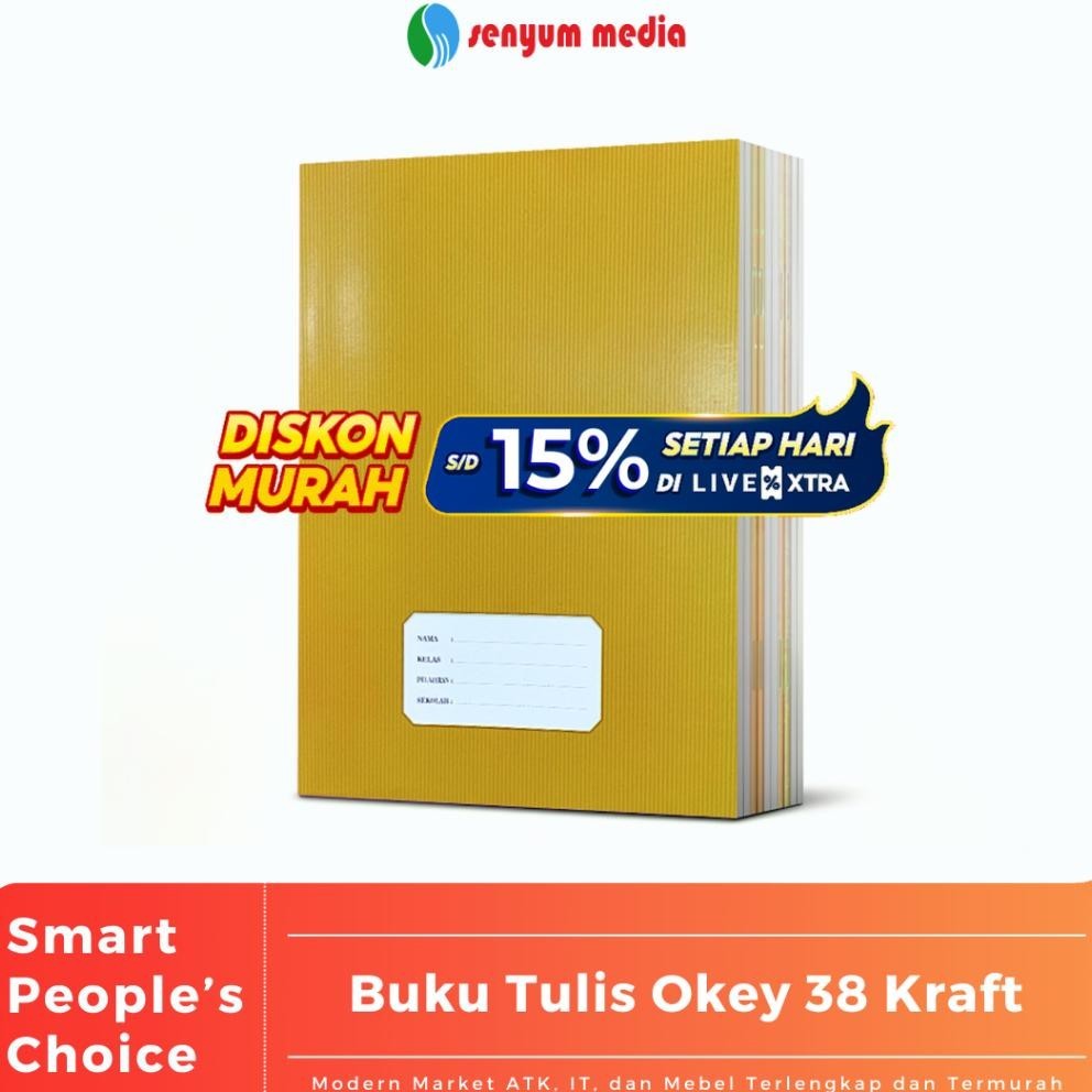 

8.8 Buku Tulis Okey Oleh Kiky Kraft 38 Lembar (1 Pack Isi 10 Buku) (S:Pak)