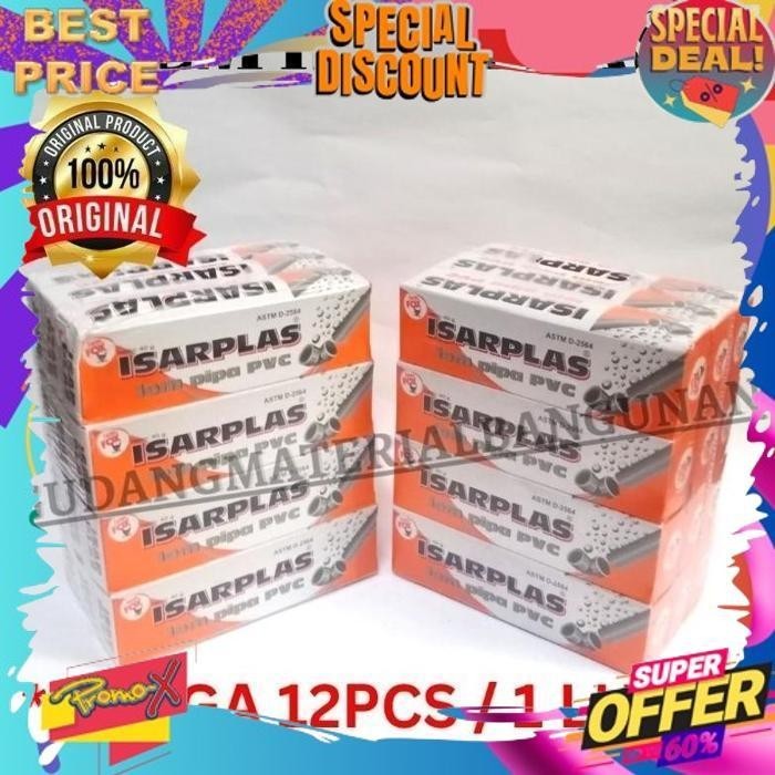 

VIRAL [12PCS ORIGINAL] LEM PIPA PVC ISARPLAS / LEM ISARPLAS / LEM PVC 1 PACK 1 SLOP 1 LUSIN 12PCS 1PACK