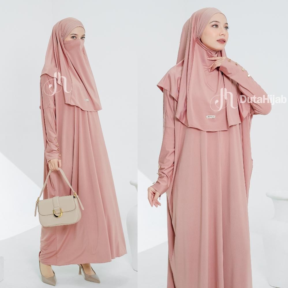 Gamis Abaya Wanita Remaja Plain Gamis Jersey Set Kerudung Muslim Duta Hijab Dress Umroh Dan Haji