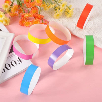 

Terlaris Gelang Tiket Ticket Konser Event Wahana Polos Kertas Anti Air 100 PCS SALE