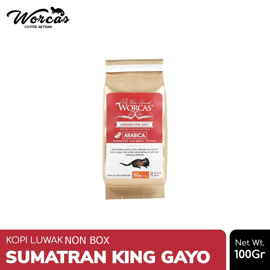 

WORCAS Kopi Luwak Liar Non Box Sumatran King Gayo 100gr