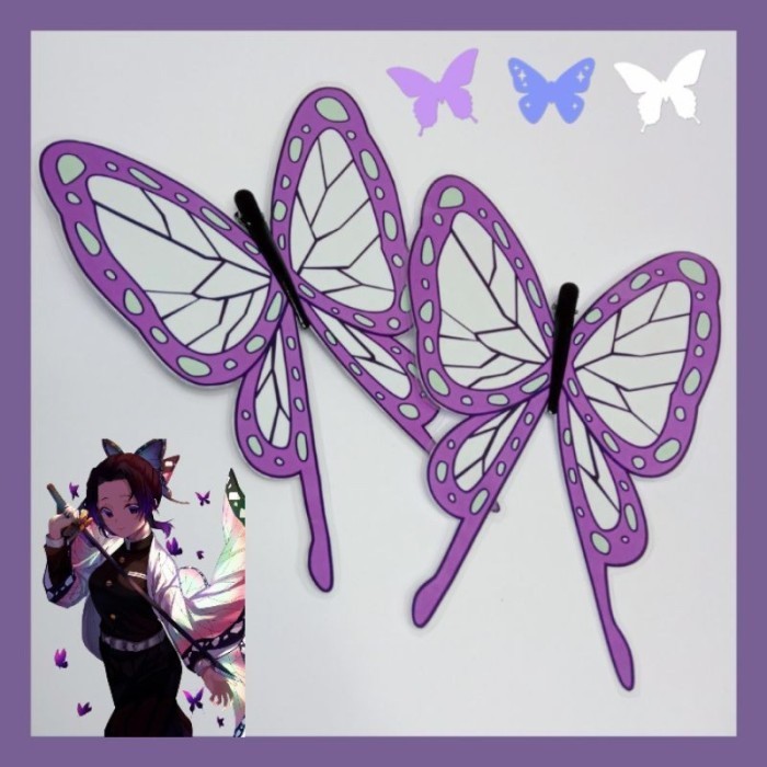 Terbaru Ready Jepit Shinobu Kochou - Shinobu Kochou Hairclip Cosplay Limited Promo Ready Stok