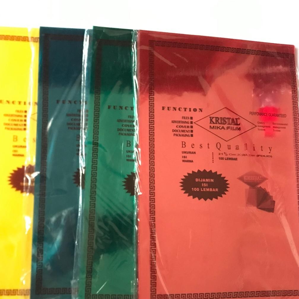 

Be09 Plastik Mika / Plastik Jilid Berwarna Ukuran F4 Isi 100 Lembar Kristal (1 Bungkus) Termurah