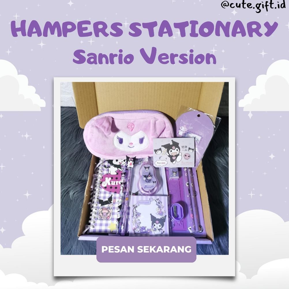 

Promo Kado Karakter Sanrio Hampers Perlengkapan Sekolah Tema Kuromi Murah