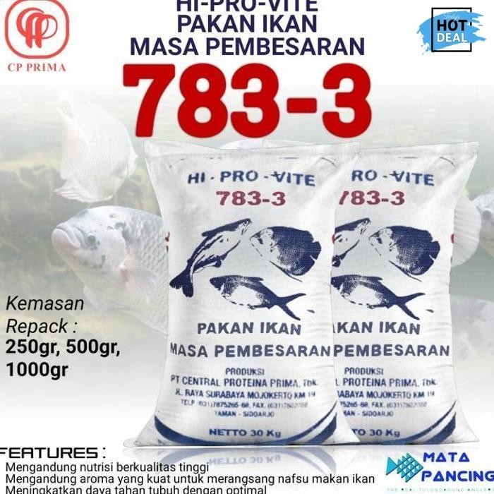 Extra Pakan Ikan Air Tawar Hi-Pro-Vite 783-3 Pakan Ikan Masa Pembesaran Kema Terbaik