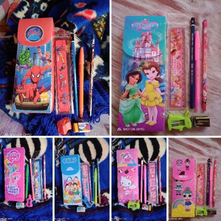

FLASH SALE Paket alat tulis anak 7 in 1 komplit murah SALE