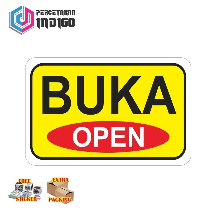 

Grosir sign papan akrilik acrylic buka open Elegan