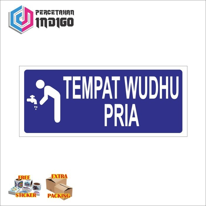 

Terlaris sign papan akrilik acrylic tempat wudhu pria type v Elegan