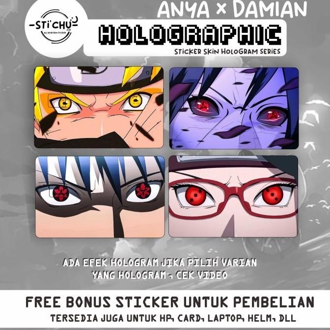 

Sticker Kartu Atm Skin Card HOLOGRAM Naruto edition flazz emoney dll Evvarisk