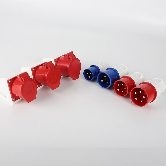 Sam Diskon Soket Dan Steker Industri 3P/4P/5Pin Konektor Listrik 32A Ip44T