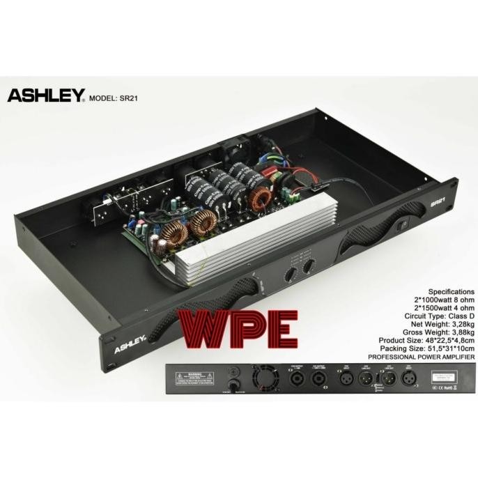 power amplifier ashley sr21 sr 21 original