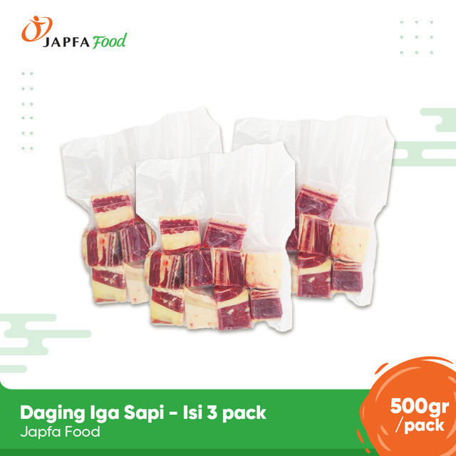 

Daging Iga Sapi Impor Halal / AUS Short Ribs Beef 500gr - Isi 3 pack