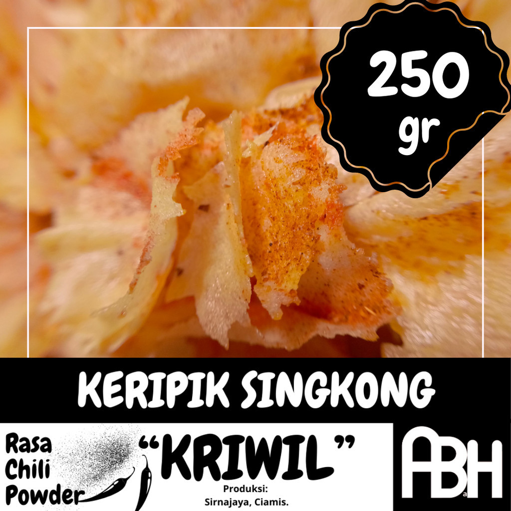 

ABaH Keripik Singkong Kriwil Rasa Asin Pedas 250gr