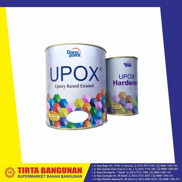 Danapaint Upox Cat Lantai Keramik /Upox Epoxy + Hardener 0.9 Lt/Set