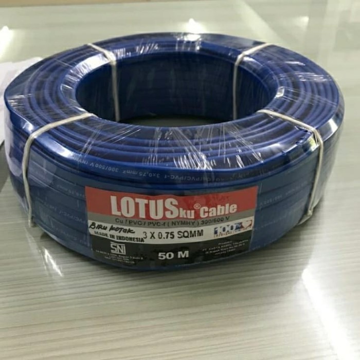 Kabel Submersible 3X0.75 Tembaga Merk Lotus.