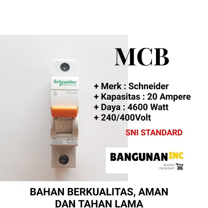 Mcb 20 Ampere Schneider - Mcb Bagus Berkualitas Anti Konslet