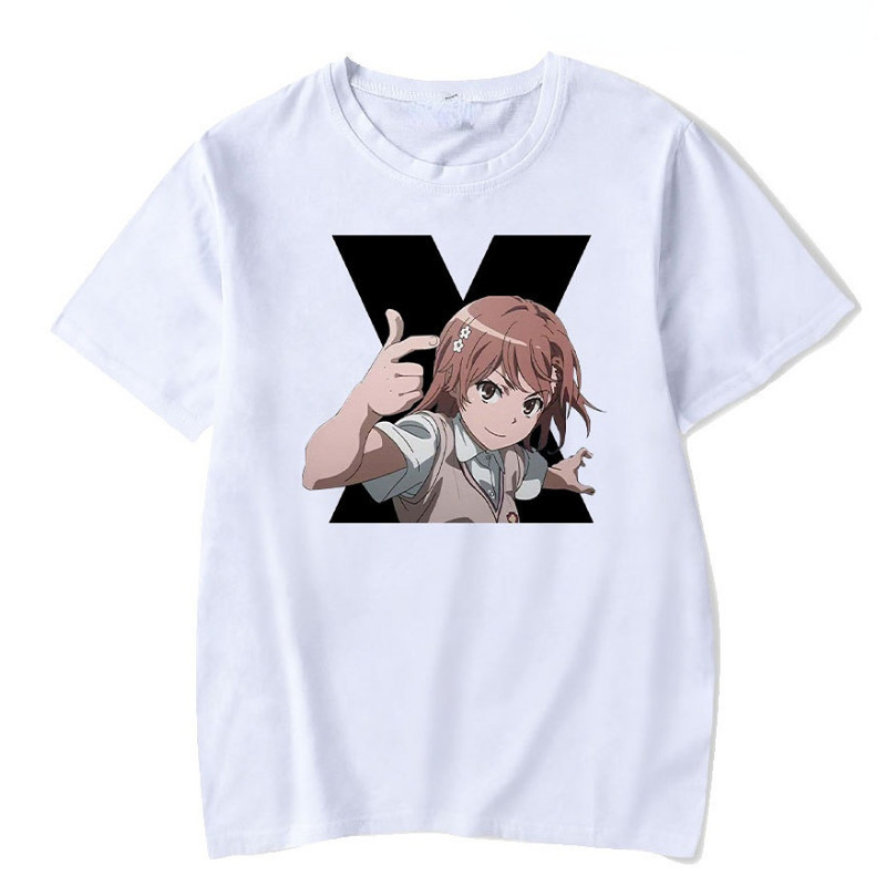 Anime Jepang Toaru Kagaku No Railgun Kaos Cetak Pria Kaos Manga Dua Dimensi Hadiah Otaku Harajuku Le