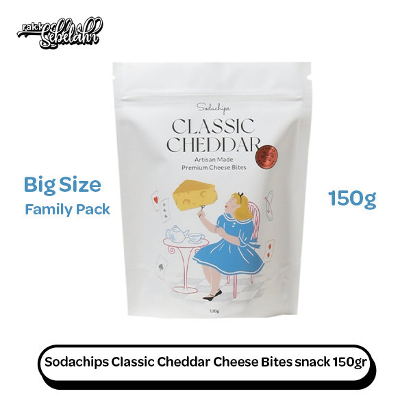 

TERBAIK Sodachips BIG SIZE Classic Cheddar Cheese Bites snack 150g Low Calorie