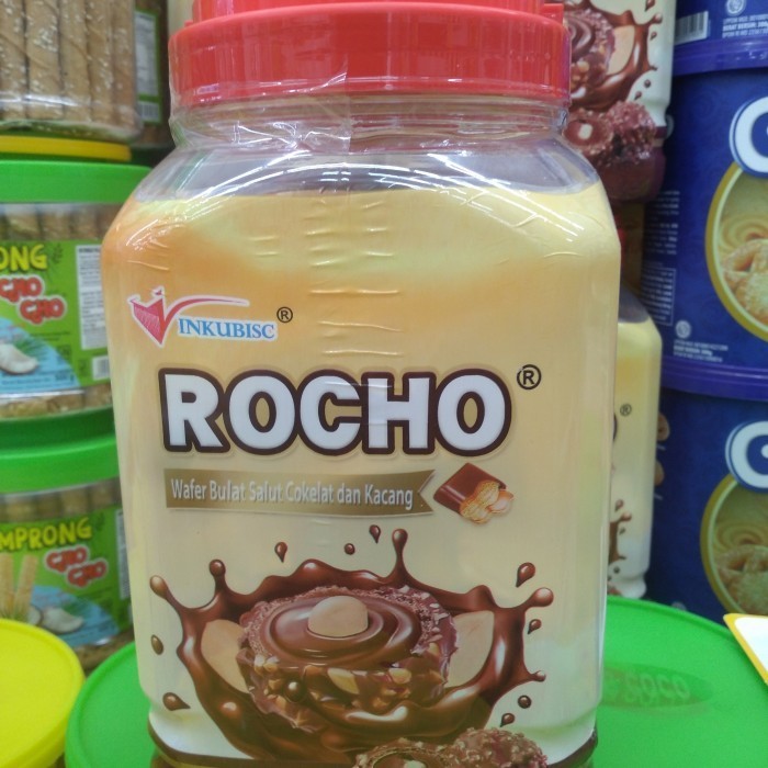 

OBRAL Inkubisc Rocho 300gr-Wafer Bulat Salut Coklat Kacang-Wafer Bola-Grosir