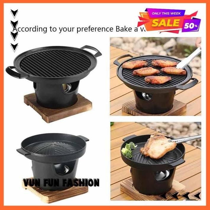 ALAT PANGGANG BBQ JAPANESE GRILL STOVE POT BBQ GRILL PAN BARBEQUE ANTI LENGKET GRILL PAN SET TUNGKU 